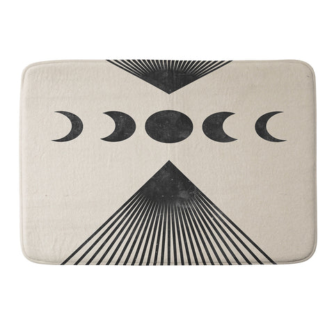 Emanuela Carratoni Moon Phases on Mountains Memory Foam Bath Mat