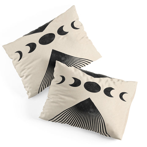 Emanuela Carratoni Moon Phases on Mountains Pillow Shams