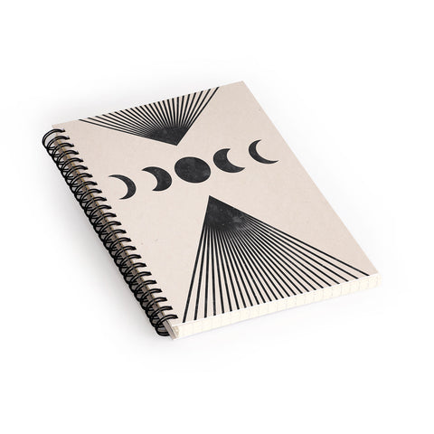 Emanuela Carratoni Moon Phases on Mountains Spiral Notebook