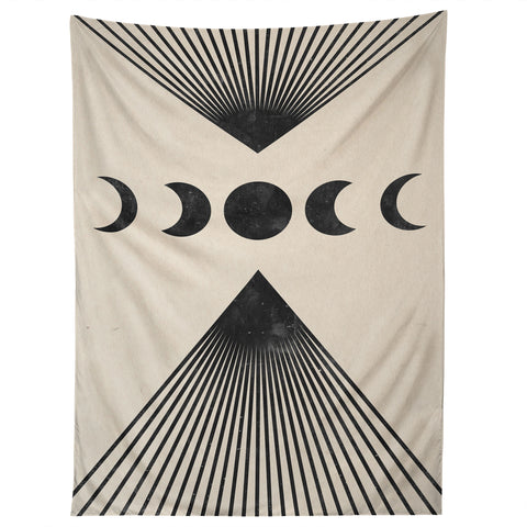 Emanuela Carratoni Moon Phases on Mountains Tapestry