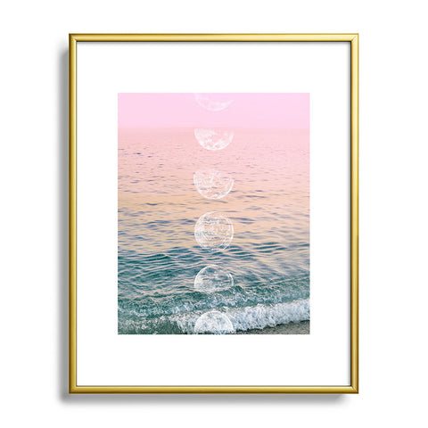 Emanuela Carratoni Moontime on the Beach Metal Framed Art Print