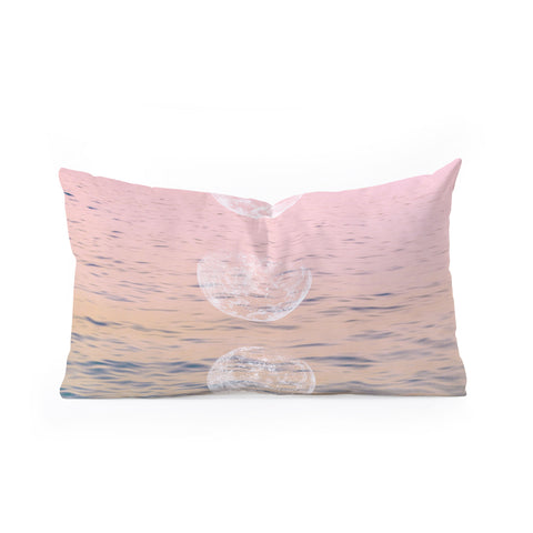 Emanuela Carratoni Moontime on the Beach Oblong Throw Pillow