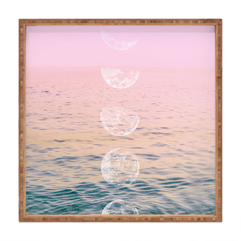 Emanuela Carratoni Moontime on the Beach Square Tray