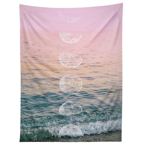 Emanuela Carratoni Moontime on the Beach Tapestry