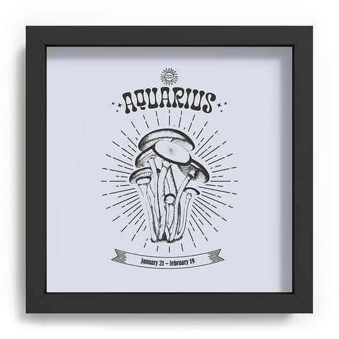 Emanuela Carratoni Mushrooms Zodiac Aquarius Recessed Framing Square