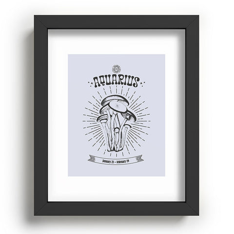 Emanuela Carratoni Mushrooms Zodiac Aquarius Recessed Framing Rectangle