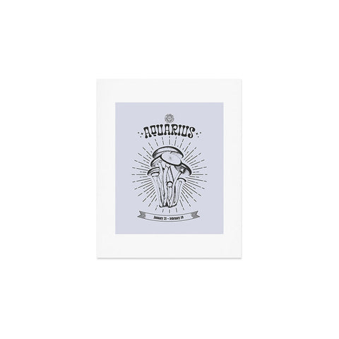 Emanuela Carratoni Mushrooms Zodiac Aquarius Art Print