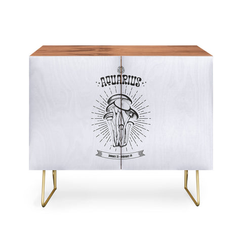 Emanuela Carratoni Mushrooms Zodiac Aquarius Credenza