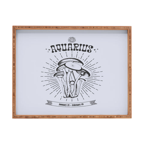 Emanuela Carratoni Mushrooms Zodiac Aquarius Rectangular Tray