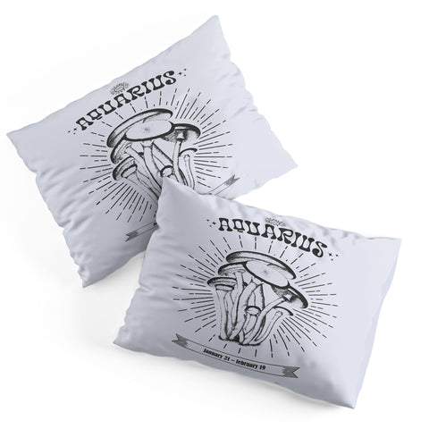 Emanuela Carratoni Mushrooms Zodiac Aquarius Pillow Shams