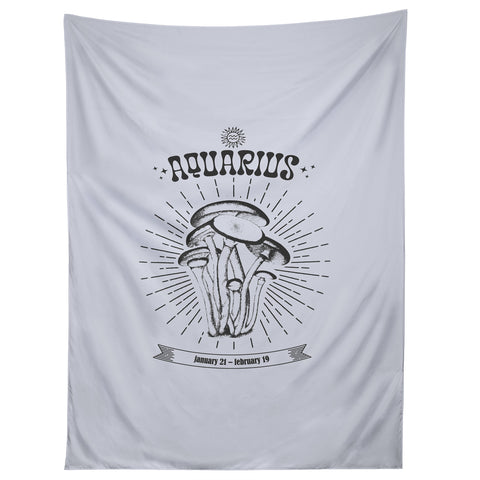 Emanuela Carratoni Mushrooms Zodiac Aquarius Tapestry