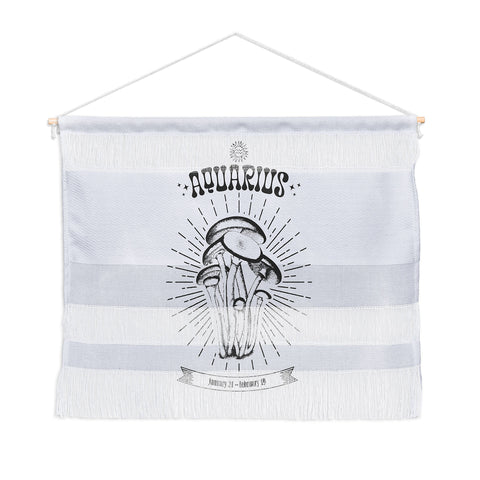 Emanuela Carratoni Mushrooms Zodiac Aquarius Wall Hanging Landscape