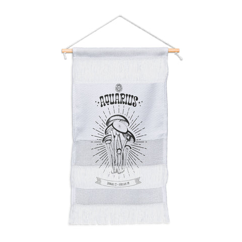 Emanuela Carratoni Mushrooms Zodiac Aquarius Wall Hanging Portrait