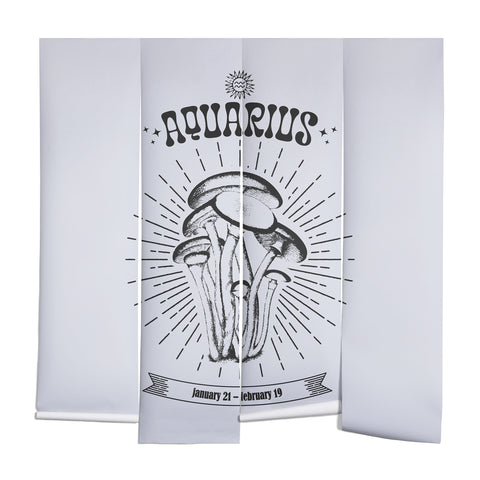 Emanuela Carratoni Mushrooms Zodiac Aquarius Wall Mural