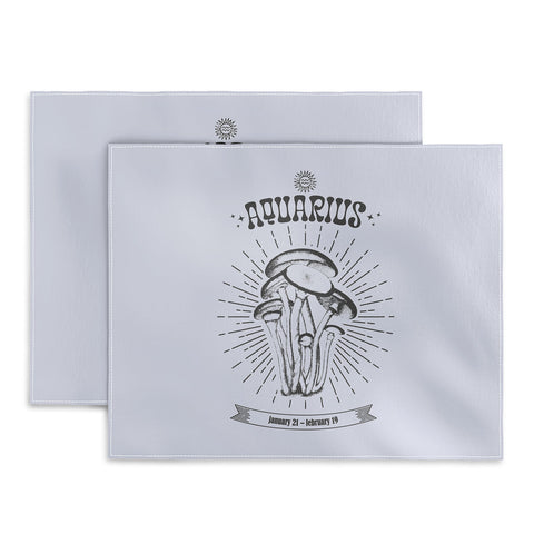 Emanuela Carratoni Mushrooms Zodiac Aquarius Placemat
