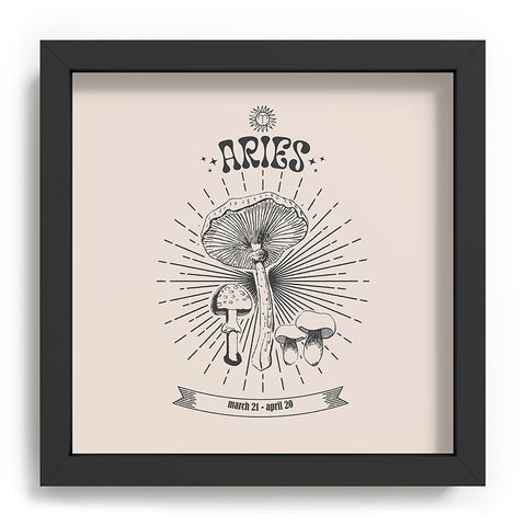 Emanuela Carratoni Mushrooms Zodiac Aries Recessed Framing Square