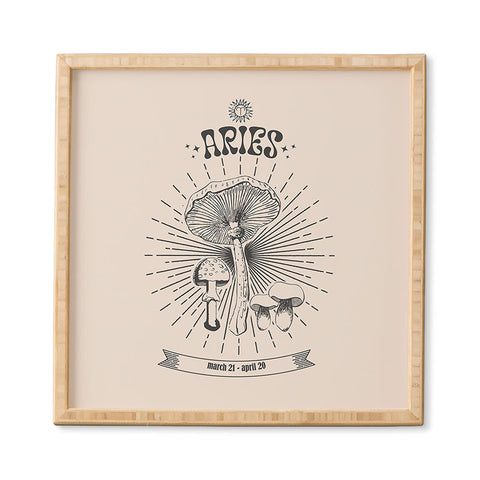 Emanuela Carratoni Mushrooms Zodiac Aries Framed Wall Art