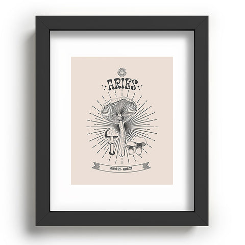 Emanuela Carratoni Mushrooms Zodiac Aries Recessed Framing Rectangle