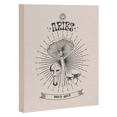 Emanuela Carratoni Mushrooms Zodiac Aries Art Canvas