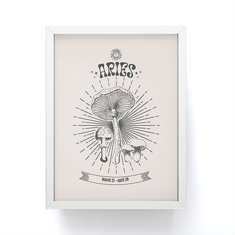 Emanuela Carratoni Mushrooms Zodiac Aries Framed Mini Art Print