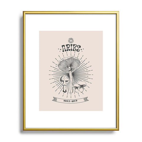 Emanuela Carratoni Mushrooms Zodiac Aries Metal Framed Art Print