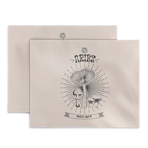 Emanuela Carratoni Mushrooms Zodiac Aries Placemat