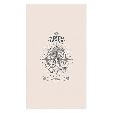 Emanuela Carratoni Mushrooms Zodiac Aries Tablecloth