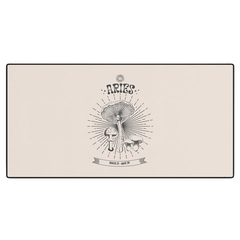 Emanuela Carratoni Mushrooms Zodiac Aries Desk Mat