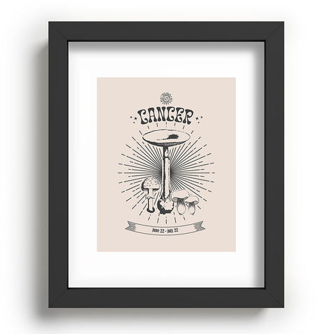 Emanuela Carratoni Mushrooms Zodiac Cancer Recessed Framing Rectangle
