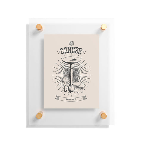 Emanuela Carratoni Mushrooms Zodiac Cancer Floating Acrylic Print
