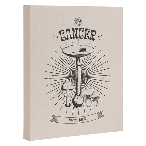 Emanuela Carratoni Mushrooms Zodiac Cancer Art Canvas