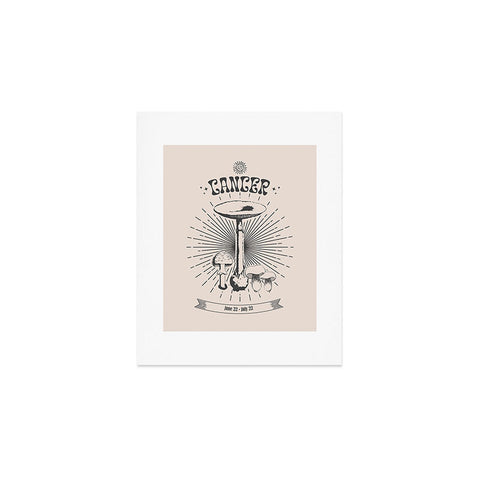 Emanuela Carratoni Mushrooms Zodiac Cancer Art Print