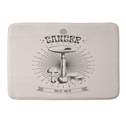 Emanuela Carratoni Mushrooms Zodiac Cancer Memory Foam Bath Mat