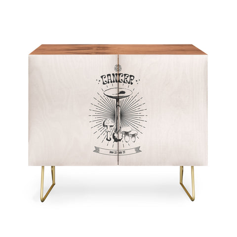 Emanuela Carratoni Mushrooms Zodiac Cancer Credenza