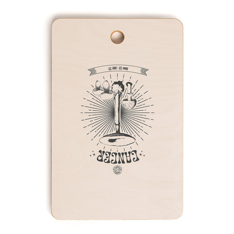 Emanuela Carratoni Mushrooms Zodiac Cancer Cutting Board Rectangle