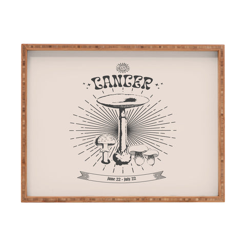 Emanuela Carratoni Mushrooms Zodiac Cancer Rectangular Tray