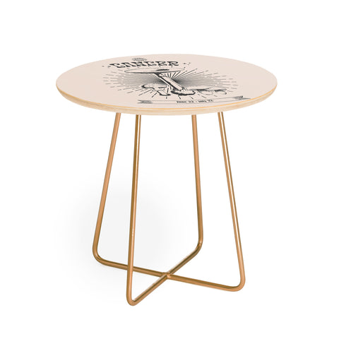 Emanuela Carratoni Mushrooms Zodiac Cancer Round Side Table