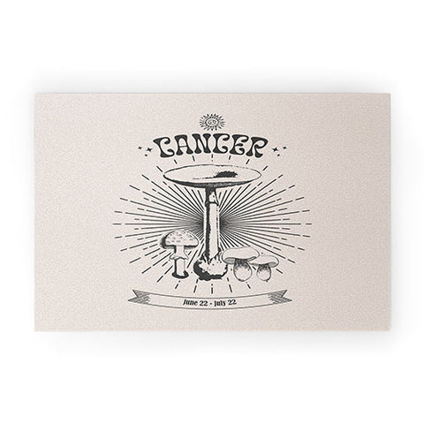 Emanuela Carratoni Mushrooms Zodiac Cancer Welcome Mat