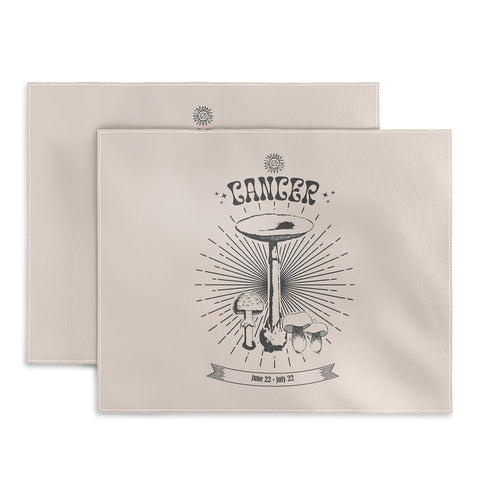 Emanuela Carratoni Mushrooms Zodiac Cancer Placemat