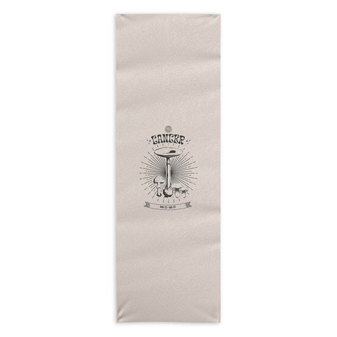 Emanuela Carratoni Mushrooms Zodiac Cancer Yoga Towel