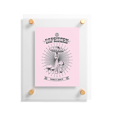 Emanuela Carratoni Mushrooms Zodiac Capricorn Floating Acrylic Print