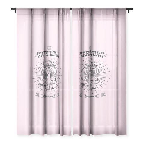 Emanuela Carratoni Mushrooms Zodiac Capricorn Sheer Non Repeat