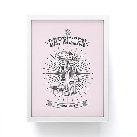 Emanuela Carratoni Mushrooms Zodiac Capricorn Framed Mini Art Print