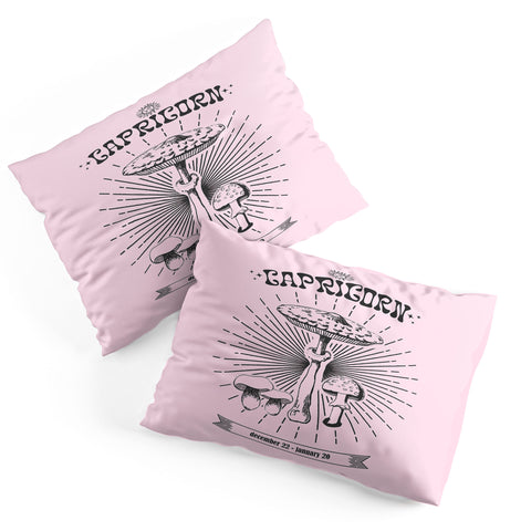 Emanuela Carratoni Mushrooms Zodiac Capricorn Pillow Shams