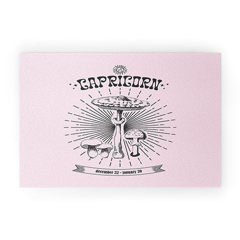 Emanuela Carratoni Mushrooms Zodiac Capricorn Welcome Mat