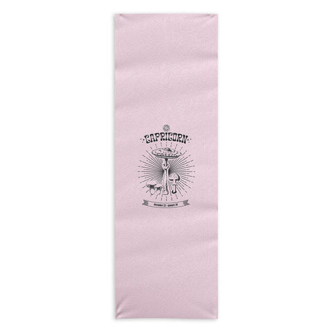 Emanuela Carratoni Mushrooms Zodiac Capricorn Yoga Towel
