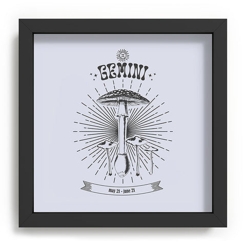 Emanuela Carratoni Mushrooms Zodiac Gemini Recessed Framing Square