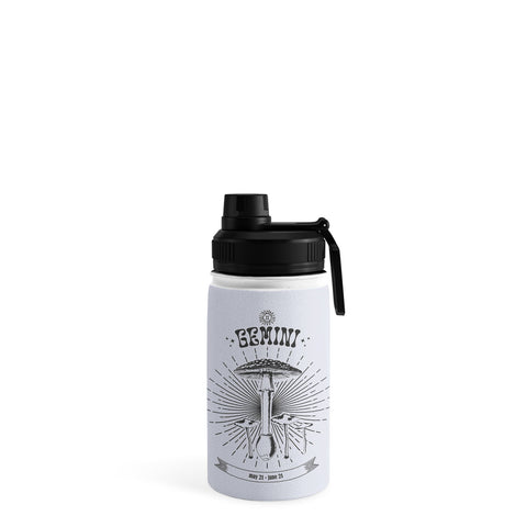 Emanuela Carratoni Mushrooms Zodiac Gemini Water Bottle