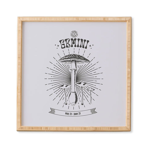Emanuela Carratoni Mushrooms Zodiac Gemini Framed Wall Art
