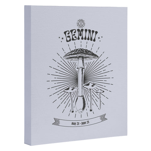 Emanuela Carratoni Mushrooms Zodiac Gemini Art Canvas
